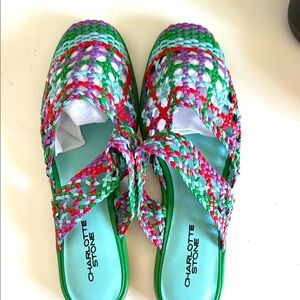 Charlotte Stone Multicolor Woven Women's Shoes